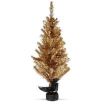 Dirbtinė eglė Home Styling, 90 cm, Dirbtinė eglė auksinė 90 cm