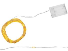 Girlianda micro LED, 10 m, 100 LED, šiltai balta