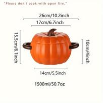 Keraminis moliūgo formos troškintuvas,  Ruda 1