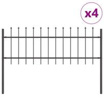 vidaXL Sodo tvora 4 pcs Pilka 6,8 x 0,6 m Miltelinis plienas