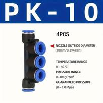 Pneumatinė greito sujungimo jungtis, 10mm, 4 vnt., PK-10 4vnt