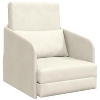 Sofa lova 2-in-1 Kreminė 65x80x83 cm Aksomas