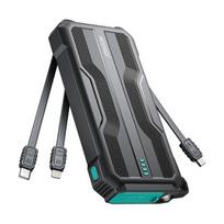 Atsarginis maitinimo šaltinis ("Power Bank") Išorinė baterija Joyroom 'JR-L016' juodas 10000mAh (PD / QC3.0) + integruotas 3in1 laidas