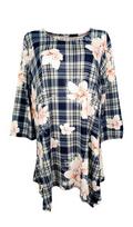 Tunika moterims, trapecijos forma, XXXL/XXXXL