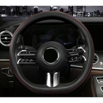 Stilingas dirbtinės odos vairo gaubtas visiems sezonams , Paslaptinga juodai apvali (karvės odos) automobilio erdvė