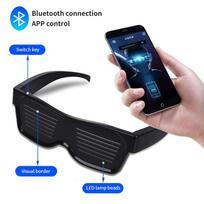 USB įkrovimo Kostiumų Scenos Rekvizitas Bluetooth Šviečiantys Akiniai Kalėdinė Baro Šventė Dinaminiai APP Akiniai White Light