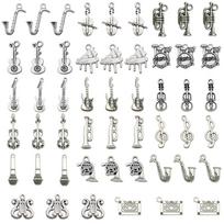 51 Pcs Music Instrument Violin Charm Retro Music Charm Musical Instrument Pendants for Crafts Jewellery Making