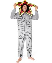 Vyriškas Kigurumi Kostiumas Helovino Kombinezonas Stranger Things Pilkas, Dydis M