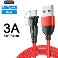 Greitas USB C įkrovimo laidas, Raudona, skirta c tipui
