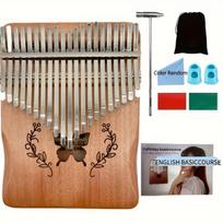 Kalimba nykščio pianinas 21 klavišų,  Rudas drugelis