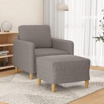 vidaXL Krėslas su pakoja, taupe spalvos, 60cm, audinys