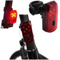 Dviračio Galinis Žibintas su 5 LED, Stabdymo Jutikliu ir 17lm Šviesos Srautu