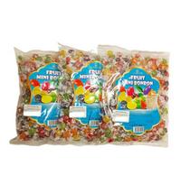 Saldainiai Caramel Fruit Mini Bonbon, 3 x 1 kg