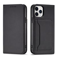 Hurtel Magnet Card Case skirtas iPhone 12 Pro Max, juodas