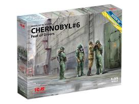 Klijuojamas modelis ICM 35906 Chernobyl #6 Feat of Divers (3 figures) 1/35