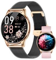 Išmanusis laikrodis Išmanusis laikrodis moterims Lazird, rožinio aukso spalvos, AMOLED 1.43", EKG, su mikrofonu ir garsiakalbiu, IP67