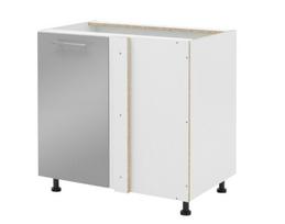 Pastatoma kampinė spintelė Liveo Tiffany T25/DNLP, 80-100 cm, pilka