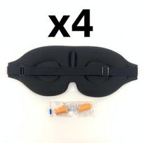 Ergonominė 3D miego akių kaukė kelionėms ir jogai. ,  Juoda 4vnt