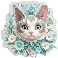 Katės silikoninė forma Katės galvos fondanto formelės Torto dekoravimo įrankiai Cupcake viršus Saldainiai derva molis Šokoladas gumpaste forma pilka spalva