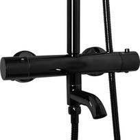 Rea Lungo Black Metallic dušo komplektas su termostatu