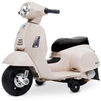 Elektrinis vaikiškas motoroleris Vespa, ekru spalvos