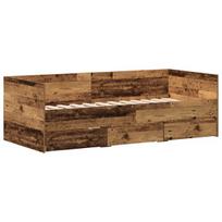 vidaXL Dienos lova Senovinis medis 90 x 190 cm Apdirbta mediena