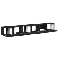 vidaXL TV spintelių komplektas 3 pcs Juodas ąžuolas 80 x 30 x 30 cm