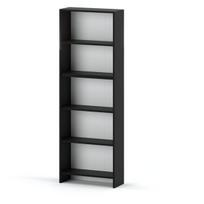 Knygų Spinta 5 Lentynos 60 Cm Juoda