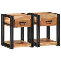 naktiniai staliukai 2 pak 40x35x50 cm Kietas akacijos medis