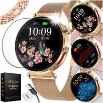 Išmanusis laikrodis Išmanusis laikrodis Angelo Watches® AT – Moteriškas sveikatos asistentas su gliukozės, EKG, HRV funkcijomis ir 4 apyrankėmis