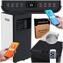 Mobilus oro kondicionierius su drėgmės surinkimo ir vėdinimo funkcijomis Climative DUO AC29-S, 2,93 kW, Wi-Fi, iki 30 m², A energijos klasė, su pultu ir lango tarpine
