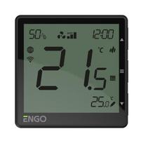 Engo EFAN Wifi Fan Coil termostatas 230V, juodas, Juoda