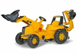 Vaikiškas traktorius su dviem kibirais Rolly Toys rollyJunior CAT
