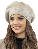 Vivisence moteriška beretė elegantiška, žieminė kepurė šiltas, ir jaukus galvos apdangalas žiemai ir rudeniui, šilta stora megzta kepurė, klasikinė kepurė moterims, smėlio spalvos, vienas dydis, Vienas dydis tinka visiems