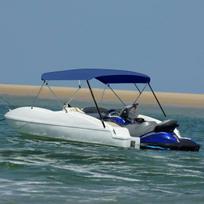Bimini viršaus stogelis 243x(230-244)x137 cm, mėlynas
