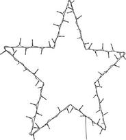 Kalėdiniai žibintai star silhouette 80 led šiltai balta