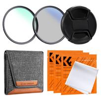 K&F Concept 67MM Lens Filter Kit UV + CPL +Lens Cap + 3 Cleaning Cloths, Filter Set
