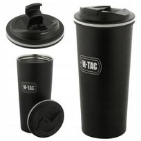 Termo puodelis su dangteliu ir vožtuvu 450 ml M-Tac, nerūdijantis plienas, Juoda, 450ml