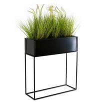 Modernus gėlių stovas, juodas, 70 cm
