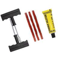 Padangų remonto rinkinys su adata, klijais ir 3 virvėmis, 14,5 cm, plastikas / metalas