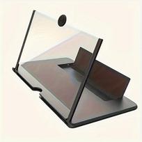 Telefono laikiklis Neperšlampamas sodo namelio mobiliojo ekrano didintuvas 3D HD. , Juoda