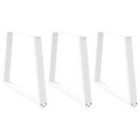 Valgomojo stalo kojos v formos 3 vnt baltos 90x(72-73,3) cm