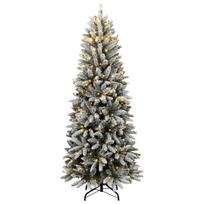 vidaXL Dirbtinė Kalėdų eglutė su 150 LED lempučių ir sniegu, 120cm