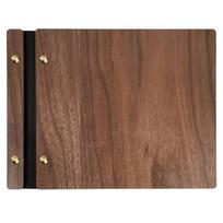Medinė svečių knyga HDF juodasis riešutas 60 puslapių 270x210 mm