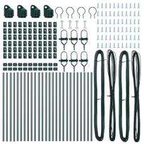 vidaXL Tvorelės stulpas 26 pcs Žalia 3,2 x 3,2 x 80 cm