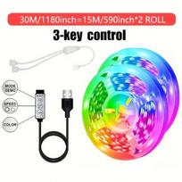 LED RGB juostų rinkinys namams, 100 pėdų / 30 metrų