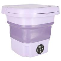 Automatinė skalbimo mašina kelioninė mini sulankstoma nešiojama 8L violetinė
