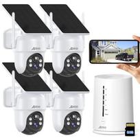 Vaizdo kamera ANRAN 4MP FHD CCTV kameros komplektas su išorine baterija ir saulės kolektoriumi