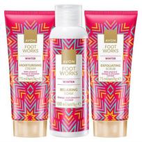 Dovanų rinkinys pėdoms Avon Foot Works Winter su apelsinu ir cinamonu