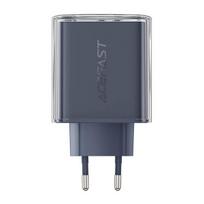 Įkroviklis Acefast 'GaN' pilkas 65W (2xPD / 1xQC3.0)